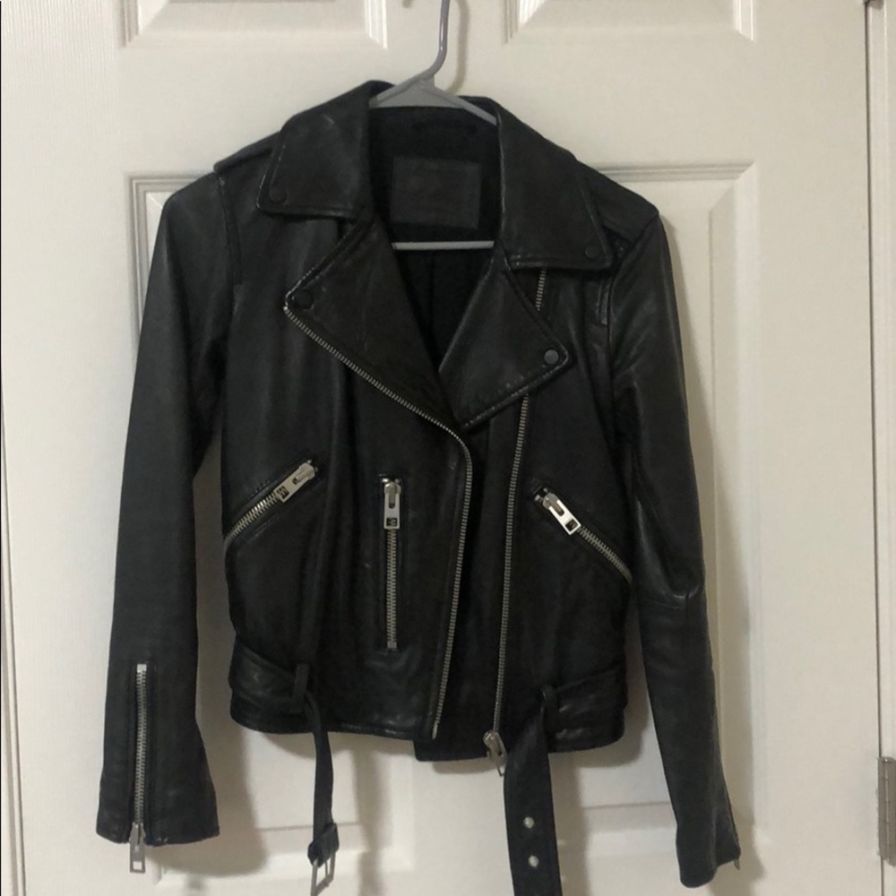 All Saints Balfern Biker Leather Jacket